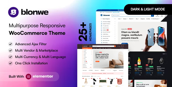 Blonwe - Multipurpose WooCommerce Theme