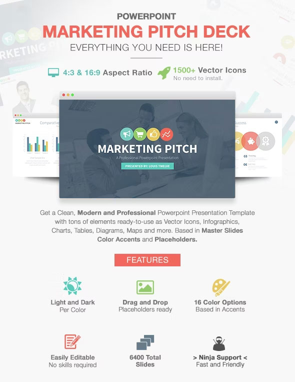 Marketing Slide Pitch Deck PowerPoint Template